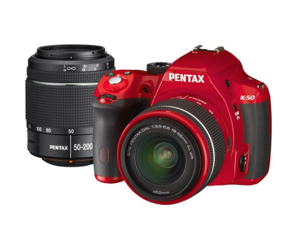 Aparat Pentax K-50 + DAL 18-55WR+50-200WR RED